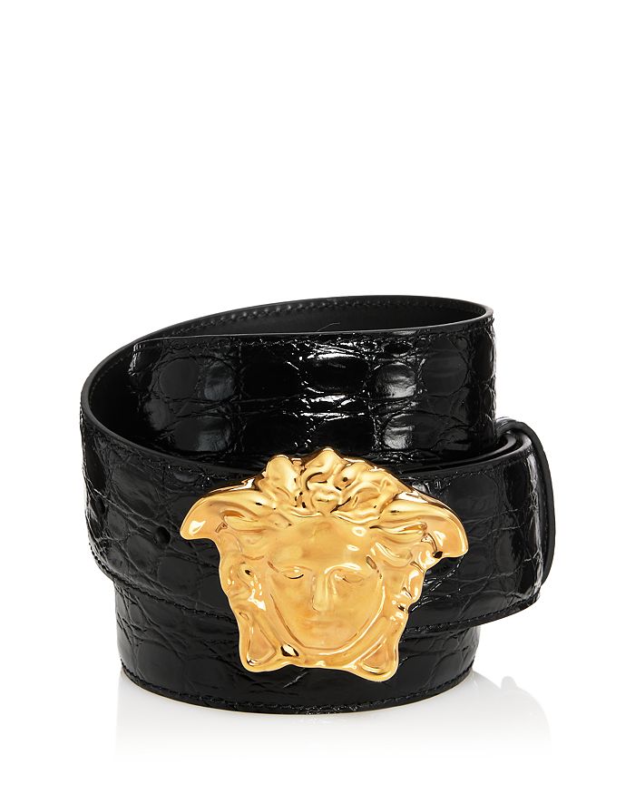 Versace Embossed-Logo Belt