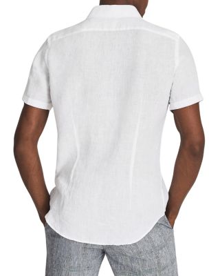 Holiday Slim Fit Short Sleeve Linen Shirt