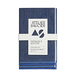 Shop Atelier Saucier Ocean Mist Napkins, Set Of 4 In Multi