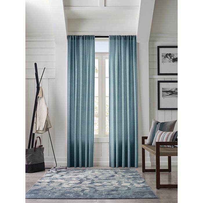 Shop Sunbrella Durant Light Filtering 3-in-1 Single Curtain Panel, 50 X 96 In Turquoise