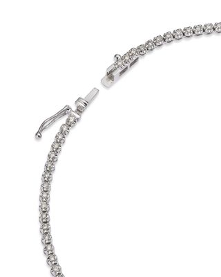 Diamond Solitaire Tennis Necklace in 14K White Gold, 2.30 tcw 