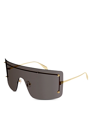 Alexander McQUEEN Spike Studs Mask Sunglasses, 99 mm