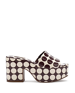 Larroude Women's Miso Platform High Heel Slide Sandals In Brown
