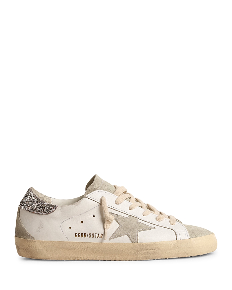 Golden Goose Vintage-inspired White Sneakers With Star Detail In White/ice/silver