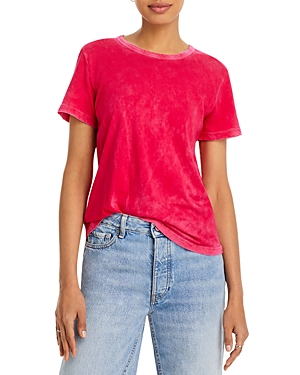 Cotton Citizen Distressed Crewneck Tee In Vintage Fuschia