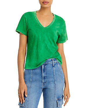 Cotton Citizen Standard V Neck Tee In Vintage Clover