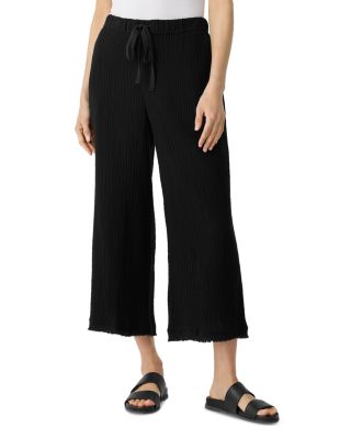 Eileen Fisher Organic Cotton Cropped Wide Leg Pants Bloomingdale's
