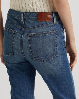 Mid-Rise Straight Jeans in Ocean Blue