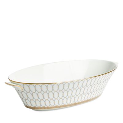 Renaissance Grey Open Oval Vegetable Dish