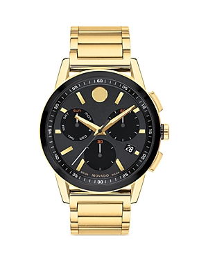 Shop Movado Museum Sport Chronograph, 43mm In Black/yellow