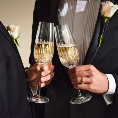 Lismore Diamond Essence Flute, Set of 2