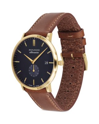 Silhouette Gold Tone Ion Plated Stainless Steel Watch, 40mm