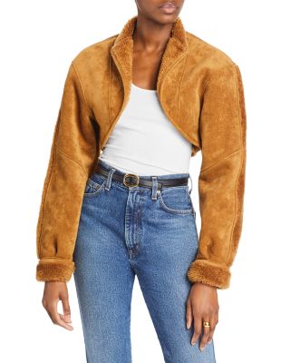 LVIR Mustang Faux Suede Cropped Jacket | Bloomingdale