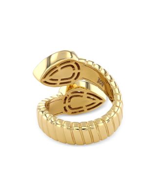 18K Yellow Gold Via Mercanti Diamond Tubogas Bypass Ring