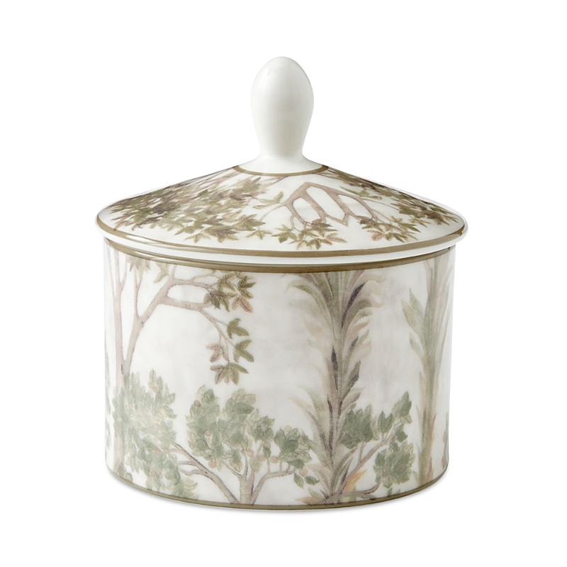 Spode Kit Kemp By Tall Trees Covered Sugar Bowl In Green/brown