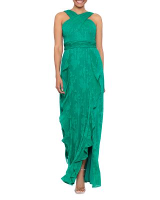 AQUA - Long Burnout Ruffled Dress - 100% Exclusive