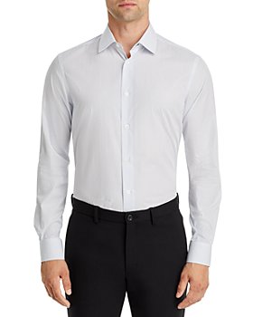 Paul Smith - Soho Cotton Mini Chevron Neat Slim Fit Button Down Shirt