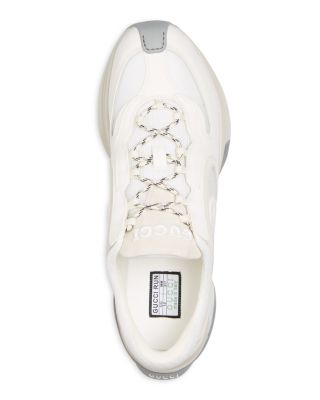 Men's GG Low Top Leather, Suede and Fabric Sneakers 