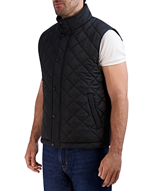 Shop Cole Haan Diamond Quilted Vest In Black