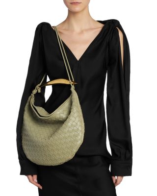 Medium Sardine Intrecciato Leather Shoulder Bag