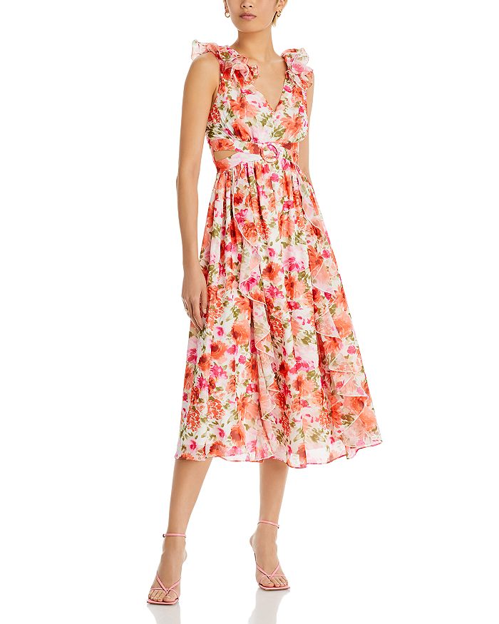 Lucy Paris Elliot Ruffle Midi Dress | Bloomingdale's
