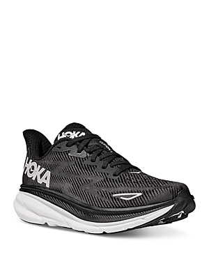 Hoka Clifton 9 Mesh Sneakers In Black/white
