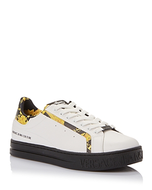 Versace Jeans Couture Men's Lace Up Sneakers In White/multi