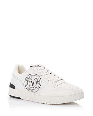 Shop Versace Jeans Couture Men's Lace Up Sneakers In White