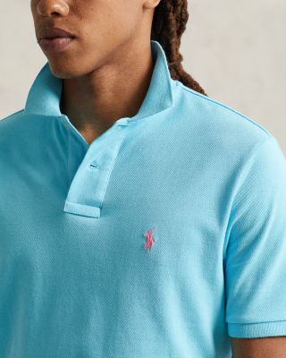 Custom Slim Fit Mesh Polo Shirt