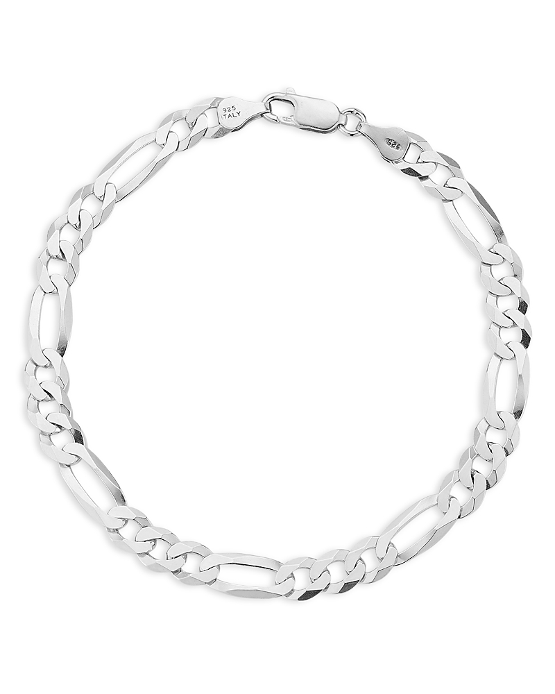 Milanesi And Co Men's Sterling Silver 7mm Figaro Chain Bracelet In Silver
