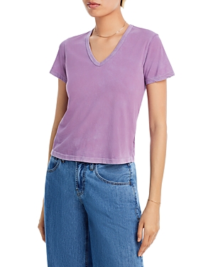 Cotton Citizen Standard V Neck Tee In Vintage Orchid