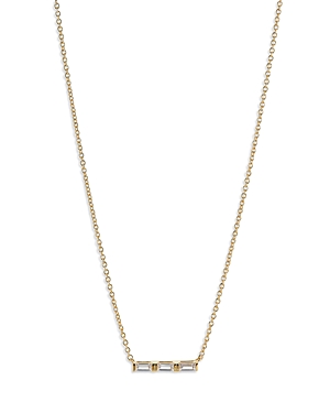 Nadri Cubic Zirconia Bar Pendant Necklace In Gold