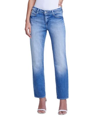 L'AGENCE Marjorie High Rise Slouch Straight Jeans in Balboa ...