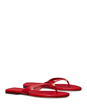 Shop Tory Burch Women's Capri Leather Flip Flop Sandals In Tory Red