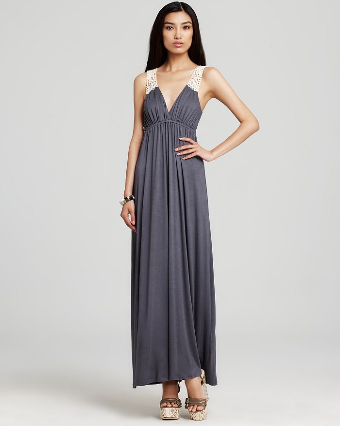 AQUA Dress Crochet Back Maxi Dress 100 Exclusive Bloomingdale s