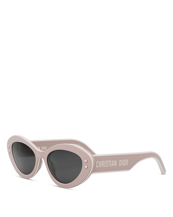 Shop Dior Pacific S1u Butterfly Sunglasses, 55mm In Pink/gray Solid