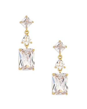 Ettika Crystal Fancy Drop Earrings In White