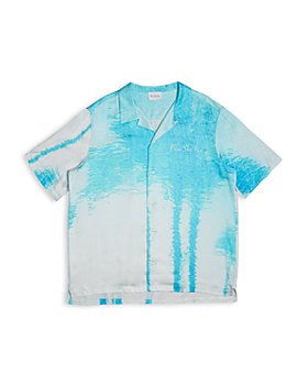 Blue Sky Inn - Palms Pool Printed Oversized Fit Button Down Camp Shirt