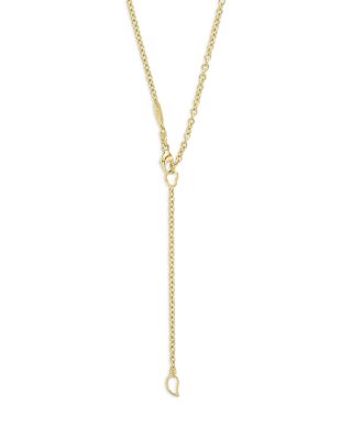 18K Yellow Gold Meridian Diamond Pav&eacute; Circle Pendant Necklace, 16-18"