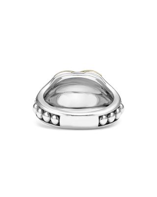 18K Yellow Gold & Sterling Silver Embrace Diamond Pav&eacute; X Ring