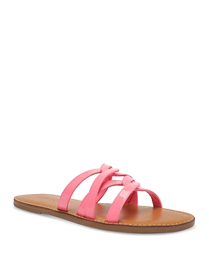 Shop Schutz Women's Lyta Patent Strappy Slide Sandals In Pink Lemon