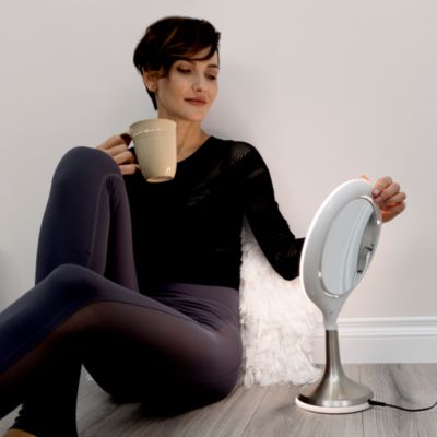 Mood Therapy UV Free LED Ring Light &amp; Vanity Mirror, 8X/1X Magnification