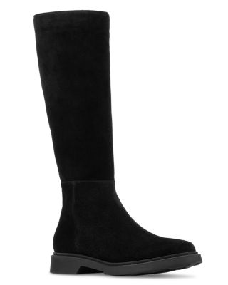 Aquatalia Halena Suede Tall Boots In Black ModeSens