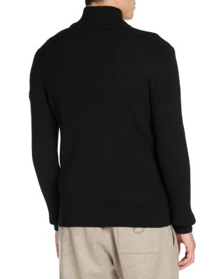 Zip Front Jacket with Leather Trim