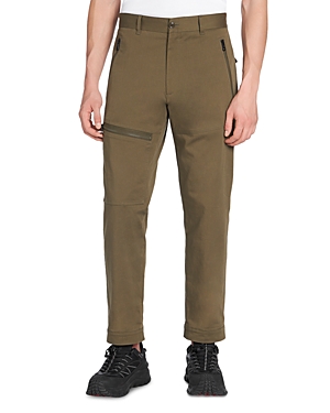 Shop Moncler Zip Pocket Trousers In Olive