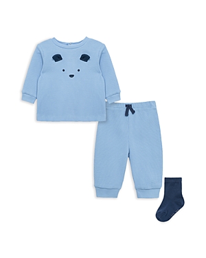 Little Me Boys' Bear Waffle Knit Tee, Joggers, & Socks Set - Baby