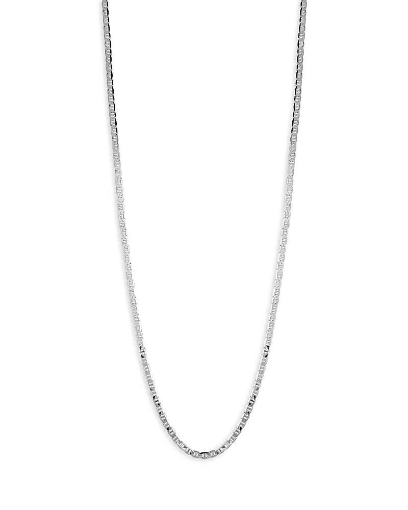 Milanesi And Co Sterling Silver 3mm Mariner Link Chain Necklace, 24
