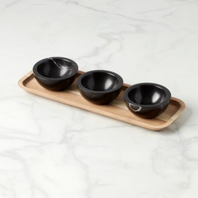 LX Collective Tray with 3 Dip Bowls