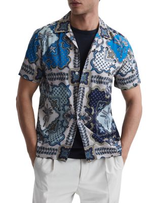 REISS - Eden Regular Fit Button Down Camp Shirt