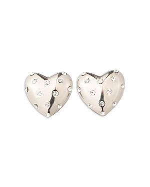 Dannijo Jane Heart Stud Earrings In Silver